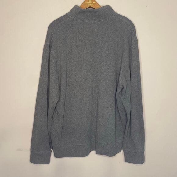 Lands End Mens Gray Pullover Sweater 1/4 Zip Minimalist Preppy Office Size Large - Picture 11 of 16